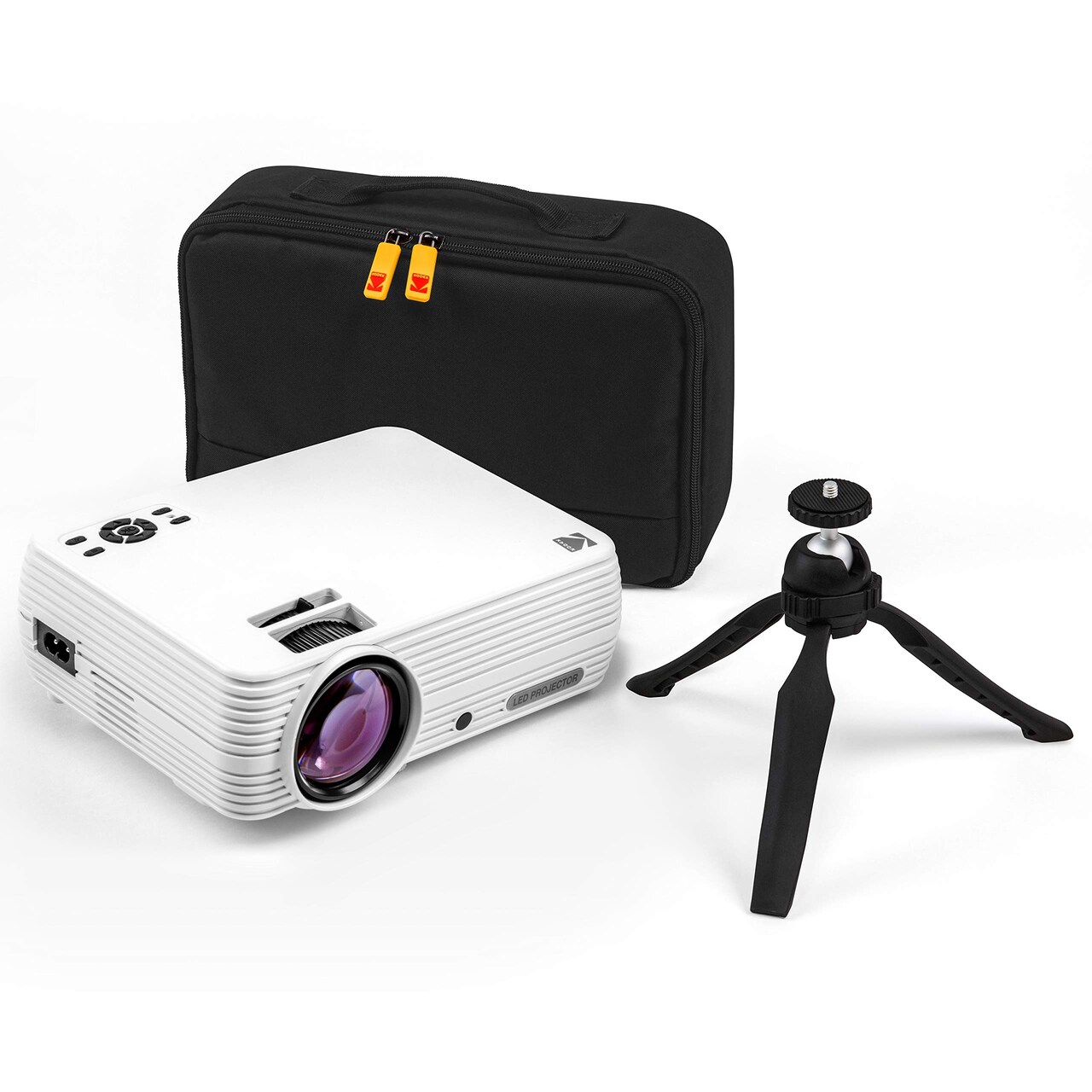 Kodak Flik X4 Home Projector, 4.0 LCD Portable Projector (Max 1080p HD) with Tripod, & Case
